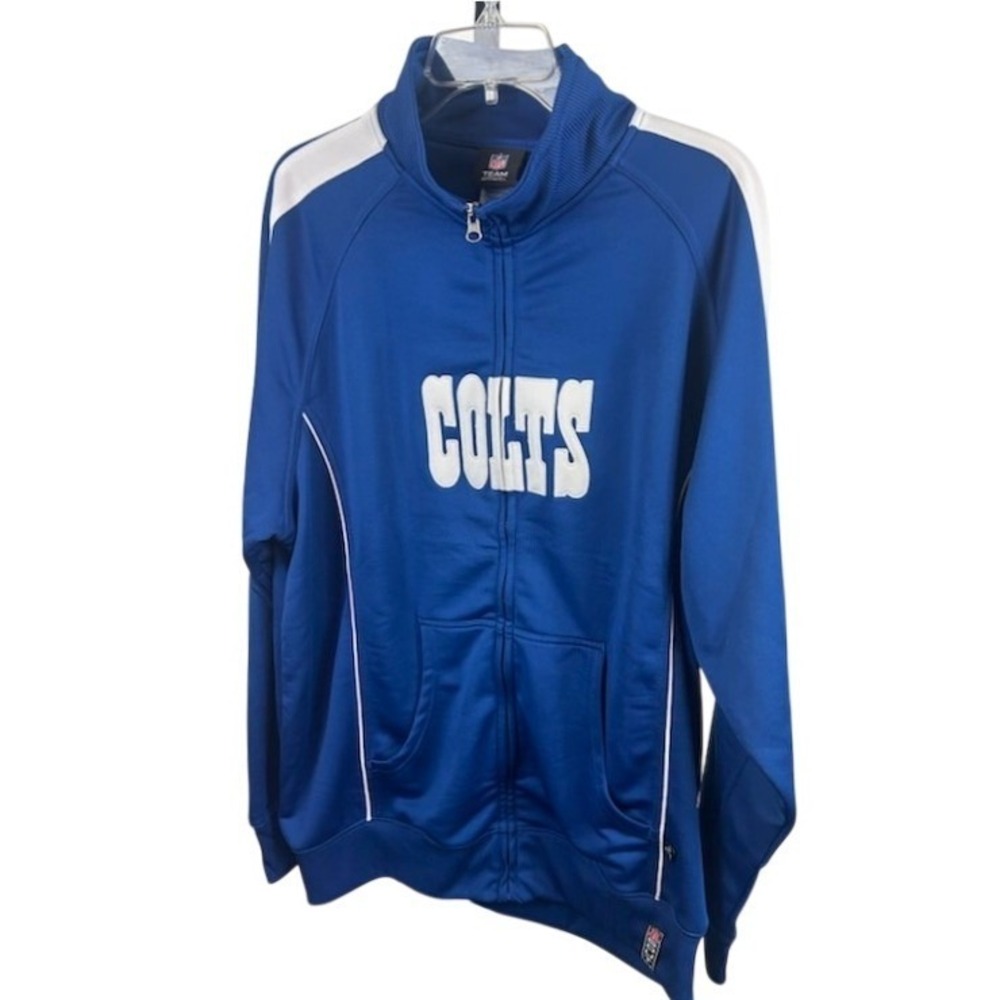 NFL Team Apparel Colts Track Jacket Men's Size XL XG White Full Zip